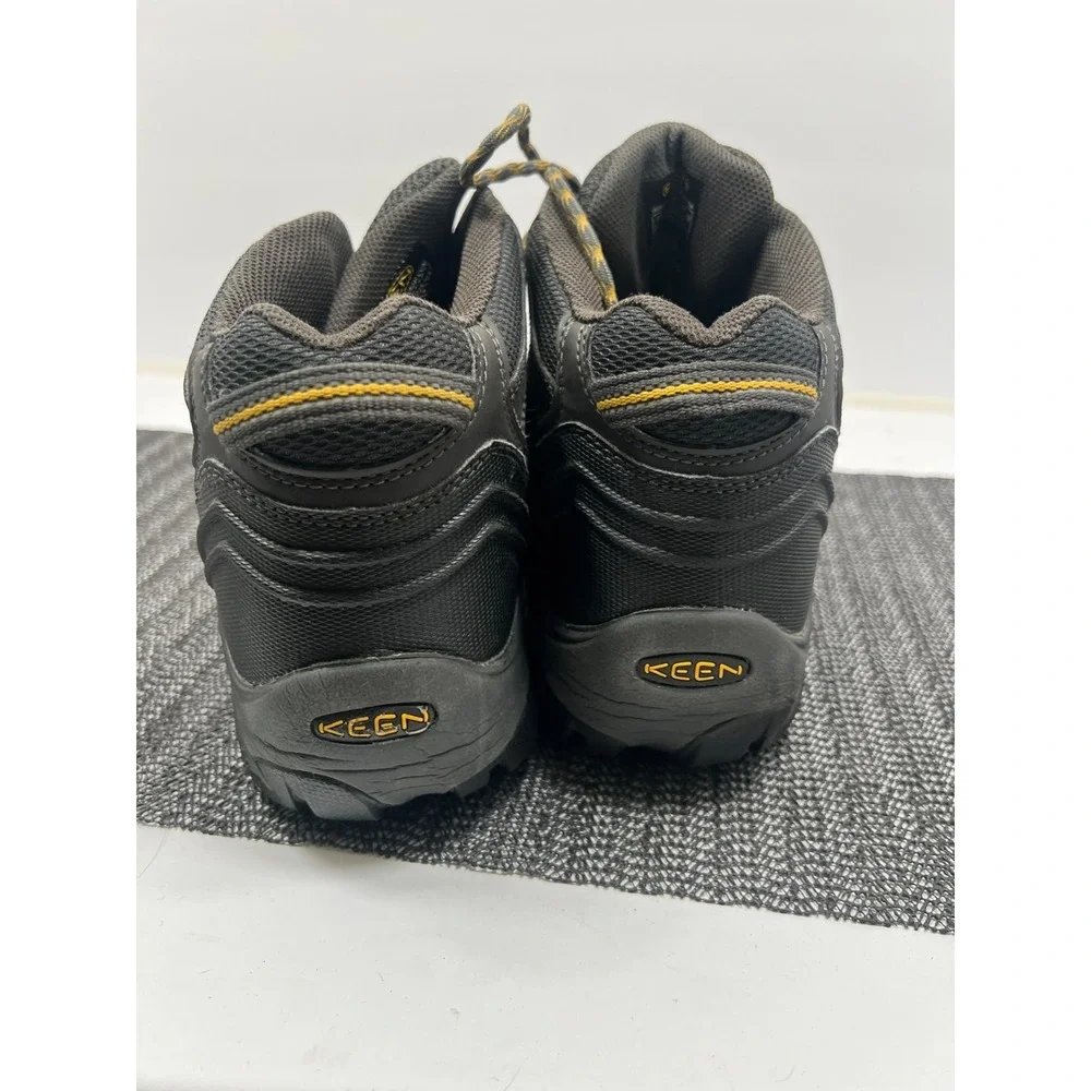 KEEN Lansing Mid Work Boots Black Waterproof Steel Toe Utility Mens Sz 11 D